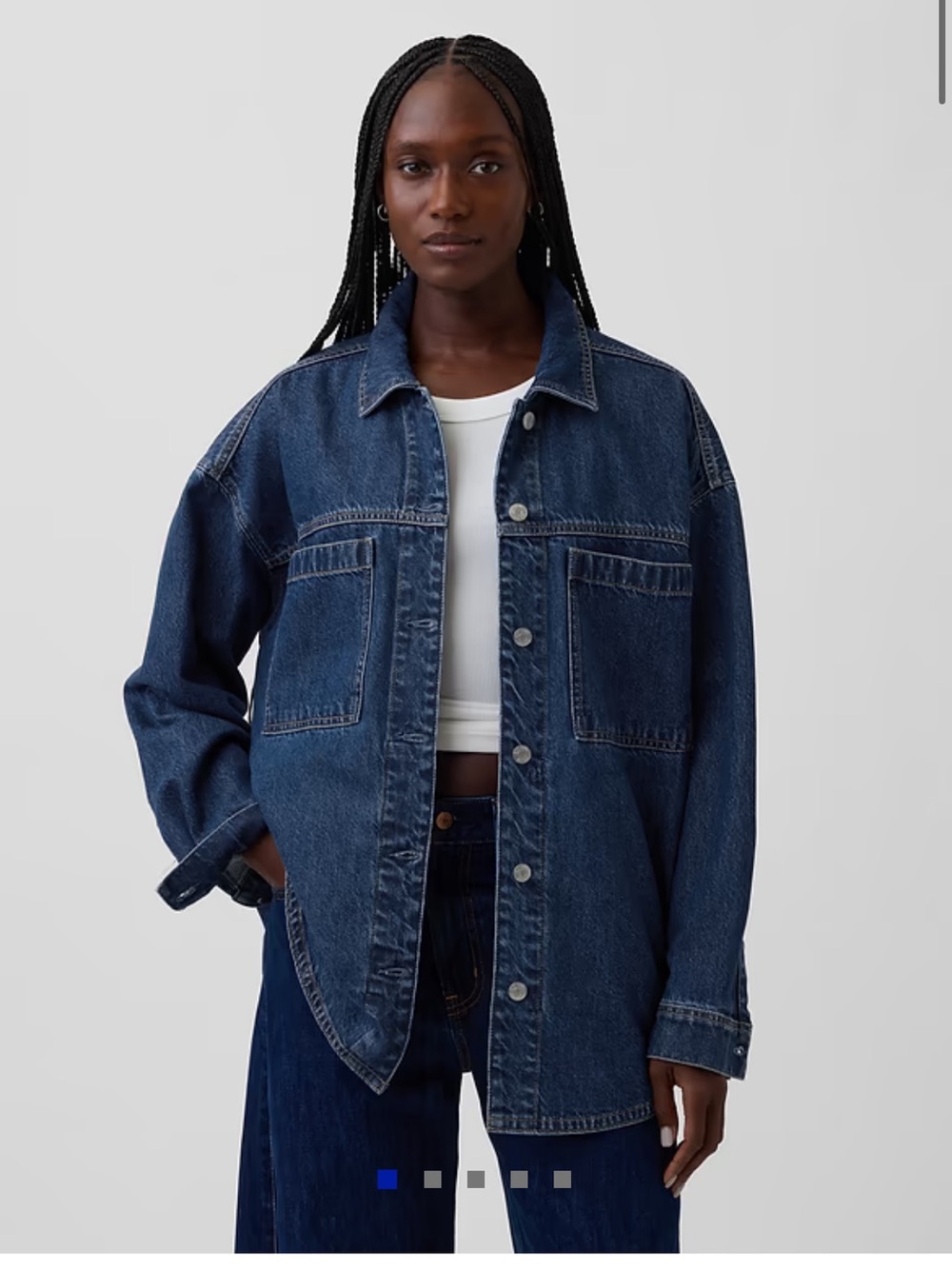 Gap denim oversized shirt jacket